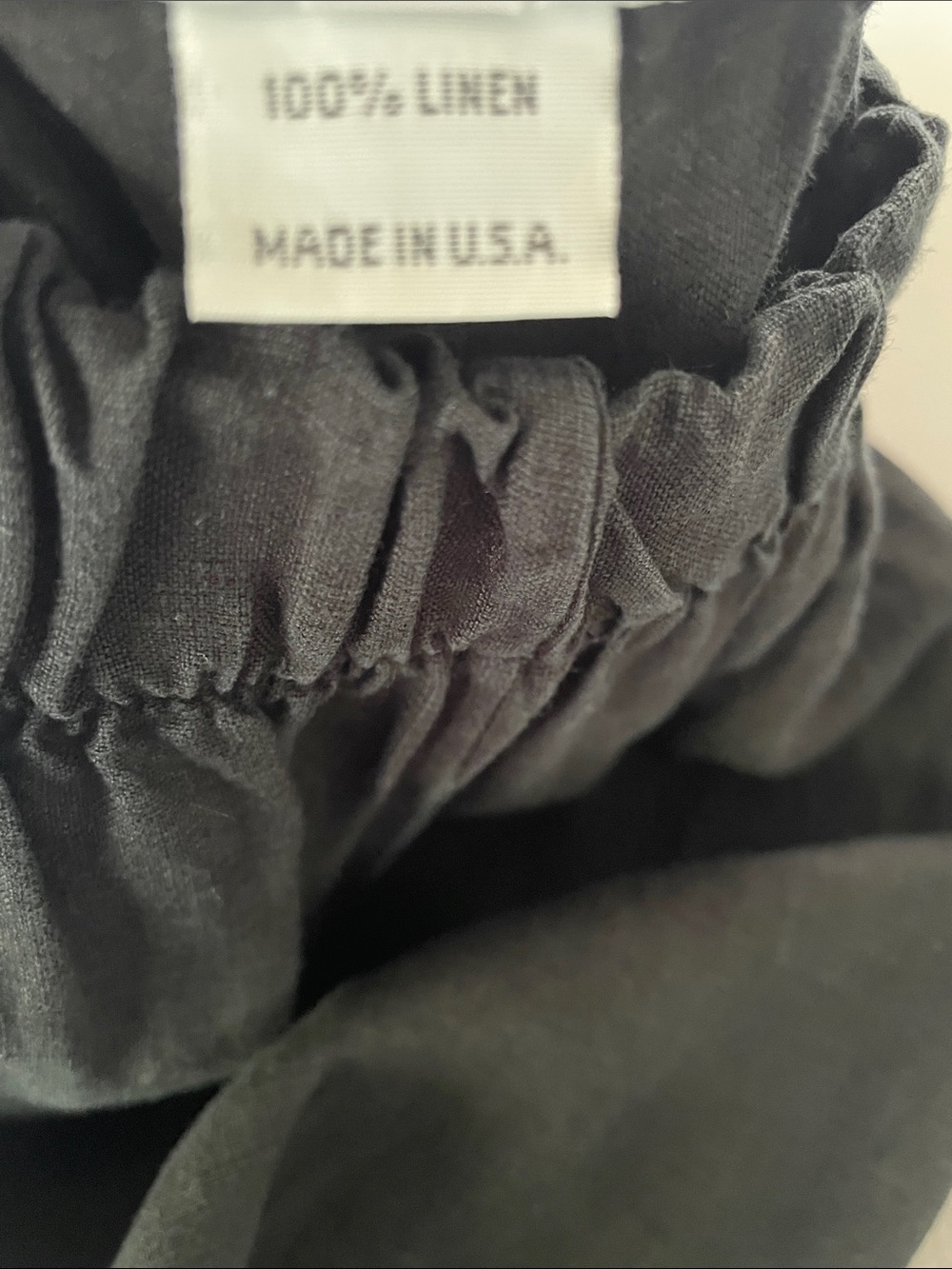 Bryn Walker Black Elastic-Waist Linen Pants Size Medium - Picture 10 of 10